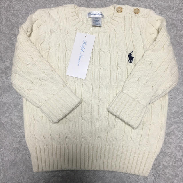 Ralph Lauren(ラルフローレン)のラルフローレン セーター 80cm ケーブルニット  新品 キッズ/ベビー/マタニティのベビー服(~85cm)(ニット/セーター)の商品写真