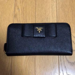 プラダ(PRADA)のPRADA Saffiano サフィアーノ リボン 長財布(財布)