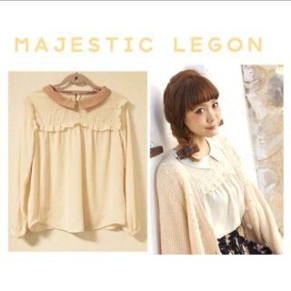 マジェスティックレゴン(MAJESTIC LEGON)の田中里奈さん着用！マジェスティックレゴン シャーリング ブラウス 春(その他)