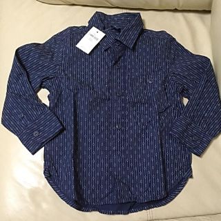 ギャップキッズ(GAP Kids)のSALE☆新品 GAP カッコイイネイビーの柄シャツ 90センチ(ブラウス)