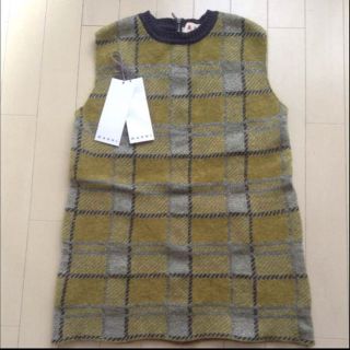 MARNI / マルニ | 2021AW | アルパカ混 クレイジーパターン ニット | 40 | レッド | レディース