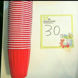 コストコ　ビッグ　プラスチック　レッドカップ　30コ(グラス/カップ)