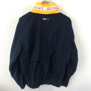 トミーヒルフィガー(TOMMY HILFIGER)の上美品 エリロゴ ☆ 90s トミーヒルフィガー セーリングジャケット 紺 M(ナイロンジャケット)