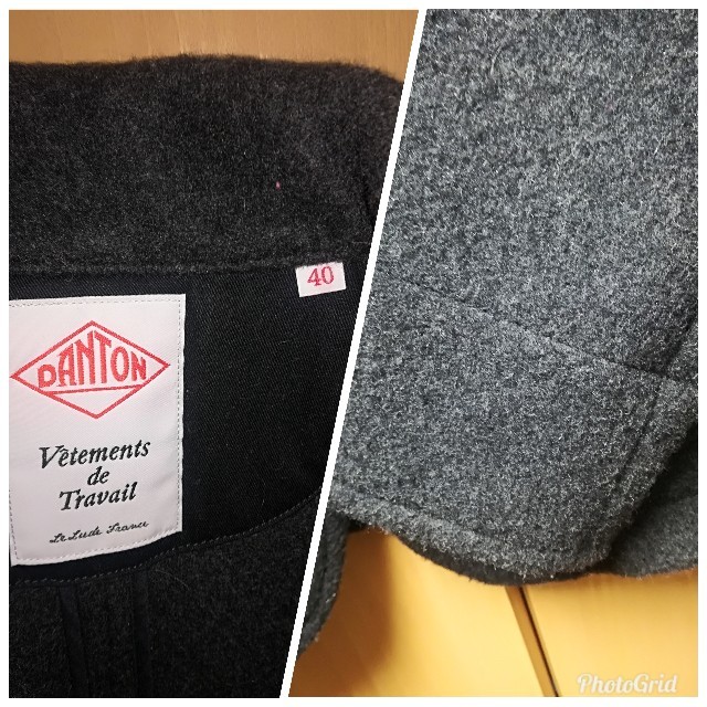 DANTON(ダントン)の※さち様専用※美品 ダントン ウールモッサ コート チャコールグレー サイズ40 メンズのジャケット/アウター(ピーコート)の商品写真