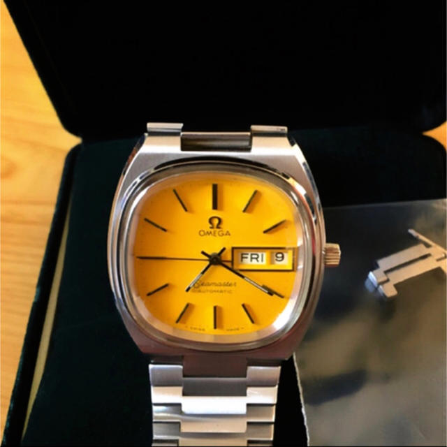 【底値】OMEGA オメガ シーマスター イエロー レア アンティーク 腕 時計 | フリマアプリ ラクマ