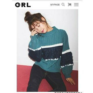 グレイル(GRL)の〖HP完売！新品！前田希美さん〗GRL(グレイル)配色ラインループニットトップス(ニット/セーター)