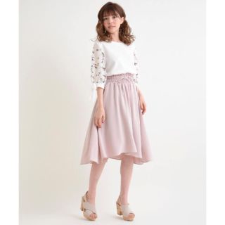 マジェスティックレゴン(MAJESTIC LEGON)のマジェ ♥ ウエストシャーリングへムスカート(ひざ丈スカート)