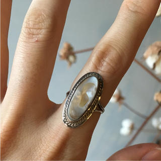 vintage silver pearl ring(リング(指輪))