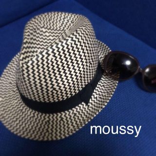 マウジー(moussy)のmoussyの白黒☆麦わら帽子(ハット)