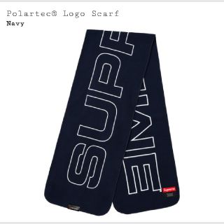 シュプリーム(Supreme)の最安値17AW Supreme Polartec Logo scarf navy(バンダナ/スカーフ)