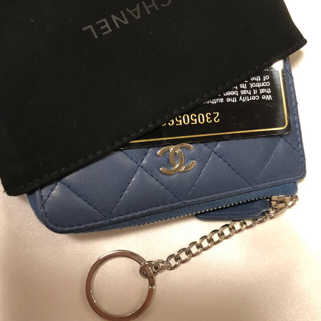 CHANEL(シャネル)のCHANEL マトラッセ キーリング付きキーケース 青色 レディースのファッション小物(コインケース)の商品写真