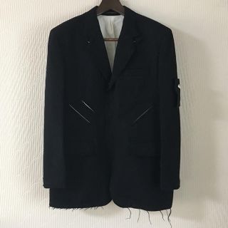 ヨウジヤマモト(Yohji Yamamoto)の■ヨウジオム 袖ワッペンカットオフデザインジャケット yohji homme(テーラードジャケット)