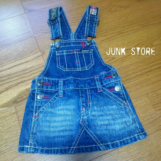 JUNK STORE(ジャンクストアー)のJUNKSTORE＊ジャンスカ♡90 キッズ/ベビー/マタニティのキッズ服女の子用(90cm~)(その他)の商品写真