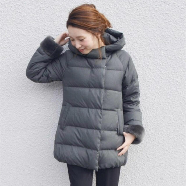 SHIPS for women - SHIPS ハイカラーショートダウン グレー SHIPS for women - SHIPS ハイカラーショートダウン グレー