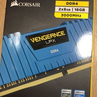 新品未開封 Corsair 16GB 8GBx2 DDR4 3000MHz(PC周辺機器)