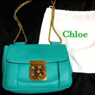 クロエ(Chloe)のＣhloe ELSIE mini 正規品 エメラルドグリーン(ショルダーバッグ)