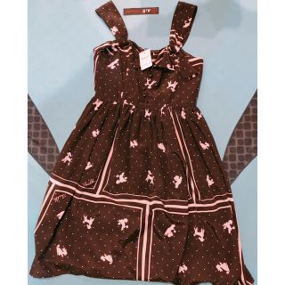 ミルク(MILK)の【みゅりんさま専用】MILK プードル dress 新品未使用 (ひざ丈ワンピース)