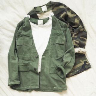 トゥデイフル(TODAYFUL)のTODAYFUL Collarless Military JK(ミリタリージャケット)