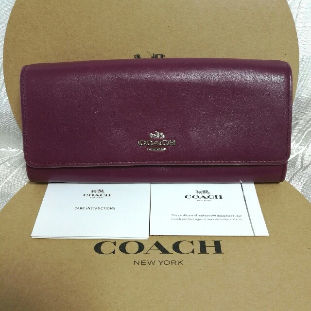 COACH(コーチ)の新品【コーチ】パープルレザー長財布53722 レディースのファッション小物(財布)の商品写真