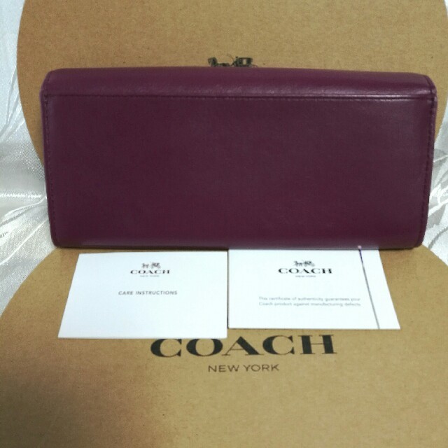 COACH(コーチ)の新品【コーチ】パープルレザー長財布53722 レディースのファッション小物(財布)の商品写真