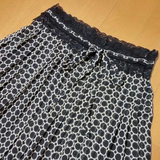 アクシーズファム(axes femme)のaxes femme アクシーズファム ドット柄 ウエスト レース スカート(ひざ丈スカート)