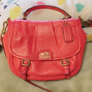 コーチ(COACH)のcoach  ショルダーバック 2wayバック コーラルオレンジ(ショルダーバッグ)