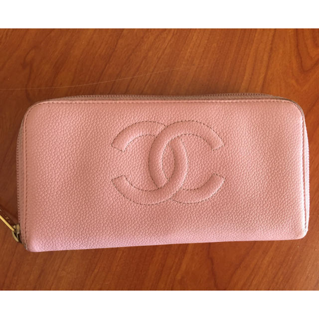 CHANEL(シャネル)のキャビアスキン長財布♡ピンク レディースのファッション小物(財布)の商品写真