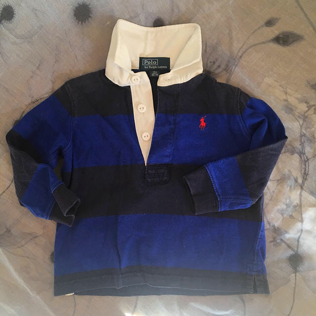 POLO RALPH LAUREN(ポロラルフローレン)のラルフ boys ボーダーシャツ 12m キッズ/ベビー/マタニティのベビー服(~85cm)(シャツ/カットソー)の商品写真