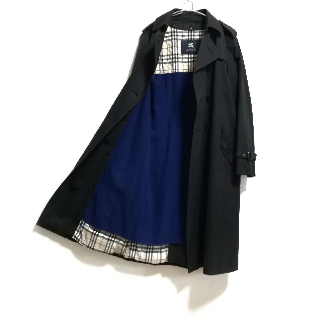 BURBERRY(バーバリー)の6.BURBERRY 黒 トレンチコート ロングコート メンズのジャケット/アウター(トレンチコート)の商品写真