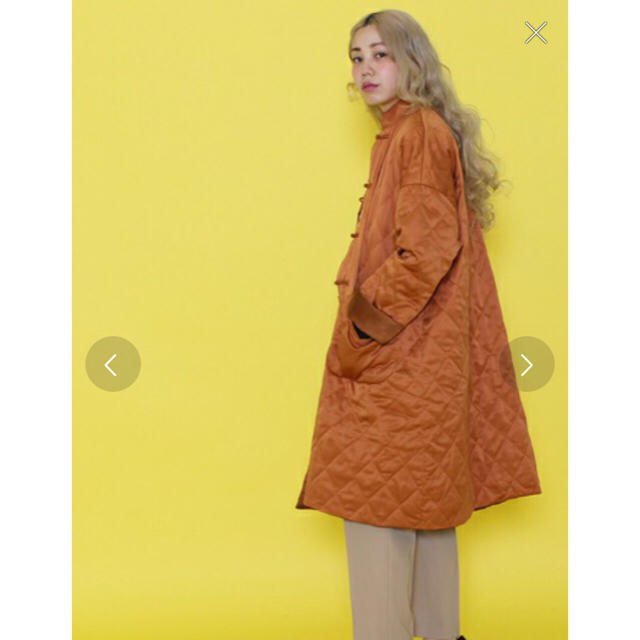 I am I(アイアムアイ)のI am I マットサテンキルティング チャイナコート オレンジ レディースのジャケット/アウター(その他)の商品写真