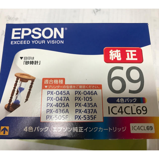 EPSON(エプソン)の送料込み！ＥＰＳＯＮ ＩＣ４ＣＬ６９ インクカートリッジ 純正！ スマホ/家電/カメラのPC/タブレット(PC周辺機器)の商品写真