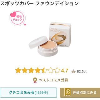 シセイドウ(SHISEIDO (資生堂))の資生堂 スポッツカバー ファウンデイション(コンシーラー)