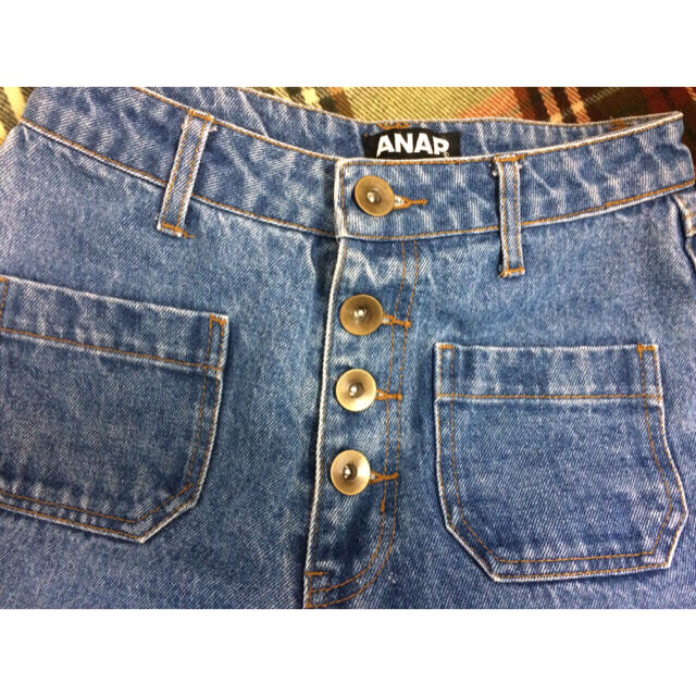 ANAP(アナップ)のANAP アナップ デニム ハイウエスト ワイドパンツ(中古) レディースのパンツ(デニム/ジーンズ)の商品写真