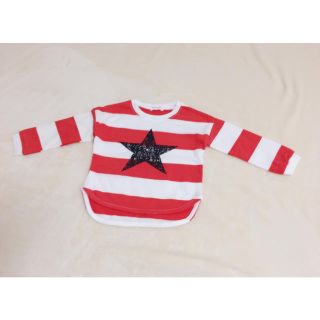 ザラキッズ(ZARA KIDS)のボーダーロンT(Tシャツ/カットソー)