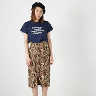 マウジー(moussy)の✳︎さくら様✳︎【moussy 】CAT PRINT SLIT SKIRT(ひざ丈スカート)