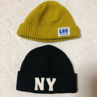 リー(Lee)の52-54 LEE NY ニット帽 2点セット 帽子(帽子)