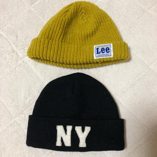 リー(Lee)の52-54 LEE NY ニット帽 2点セット 帽子(帽子)