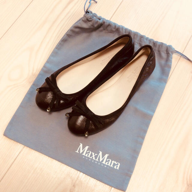 ★Max Mara★美品★エナメルビジュー★バレエシューズ★