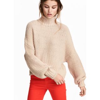 エイチアンドエム(H&M)の美品❤️H&M チャンキーニット XS ベージュ(ニット/セーター)