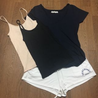 アバクロンビーアンドフィッチ(Abercrombie&Fitch)のアバクロ キャミソール Tシャツ パンツ 4点セット(ルームウェア)