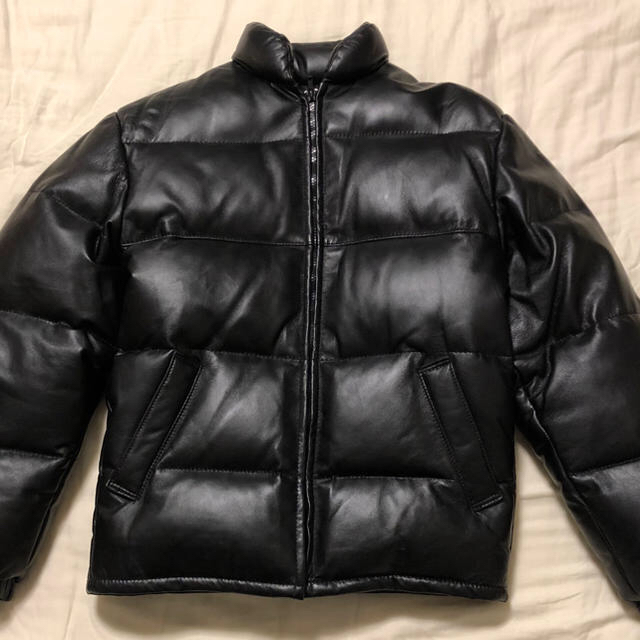 【美品】90’s　Schott ショット レザーダウン L 黒　38　米国製