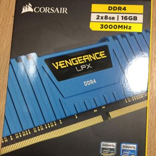 新品未開封 Corsair 16GB 8GBx2 DDR4 3000MHz(PCパーツ)