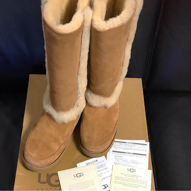 美品】UGG アグ 24.0㎝ ムートンブーツ ロング チェスナット | www