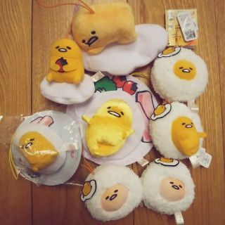 グデタマ(ぐでたま)のぐでたま マスコット ぬいぐるみ ストラップ 色々セット★非売品★(キャラクターグッズ)