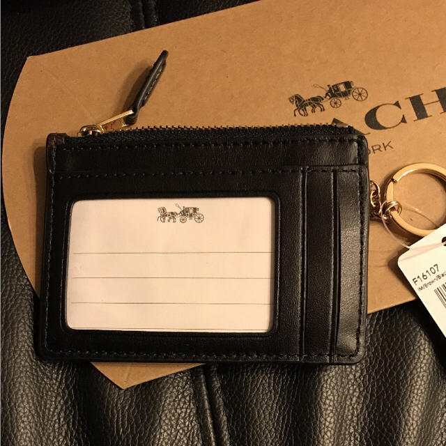 COACH(コーチ)のコーチ COACH キーリング付き IDケース カードケース F16107 メンズのファッション小物(名刺入れ/定期入れ)の商品写真