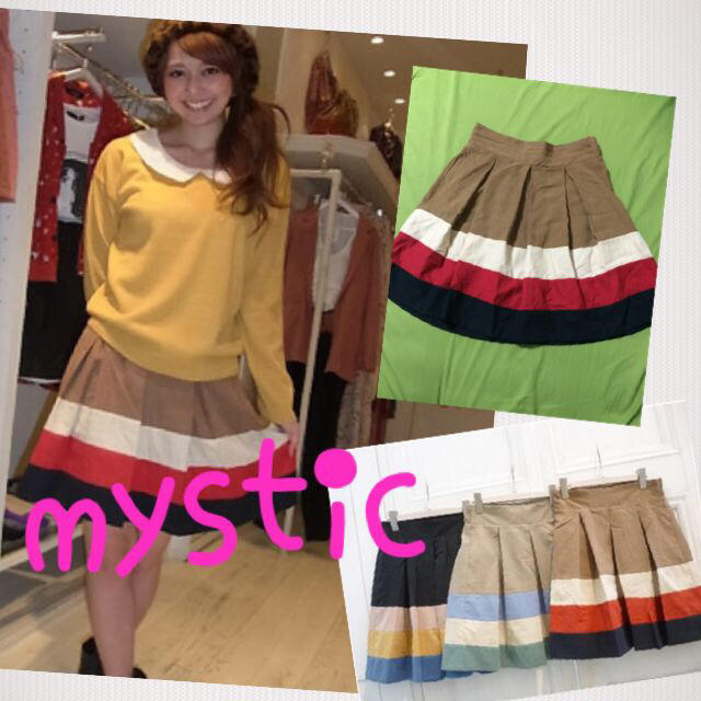 mystic(ミスティック)のmystic☆バイカラータックスカート レディースのスカート(ひざ丈スカート)の商品写真