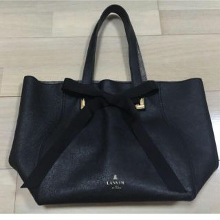 ランバンオンブルー(LANVIN en Bleu)のレザーリボントートバッグ(トートバッグ)