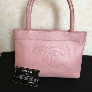 シャネル(CHANEL)のCHANEL シャネル キャビアスキン ピンク ハンドバッグ(ハンドバッグ)