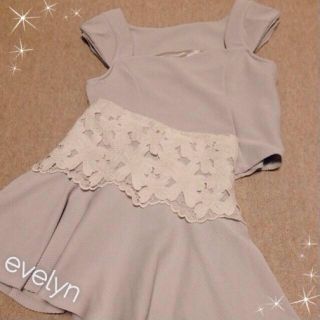 エブリン(evelyn)のevelyn セットアップ レース 花柄(ミニワンピース)