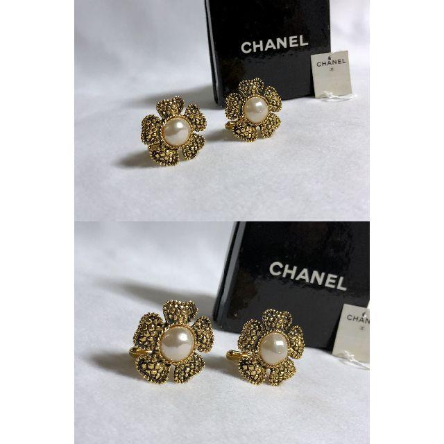 CHANEL - 正規新古 シャネル カメリア×パールゴールドカフス CHANEL - 正規新古 シャネル カメリア×パールゴールドカフス